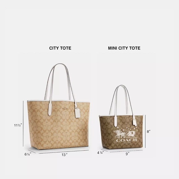 ❤️HP🪅NWT COACH CITY TOTE IN SIGNATURE CANVAS WITH GARDEN FLORAL PRINT - Picture 14 of 16